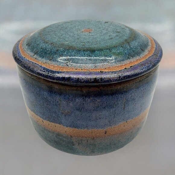 French Butter Keeper Hand Thrown Pottery One of a Kind Hand Crafted Pottery VTG - Picture 4 of 16